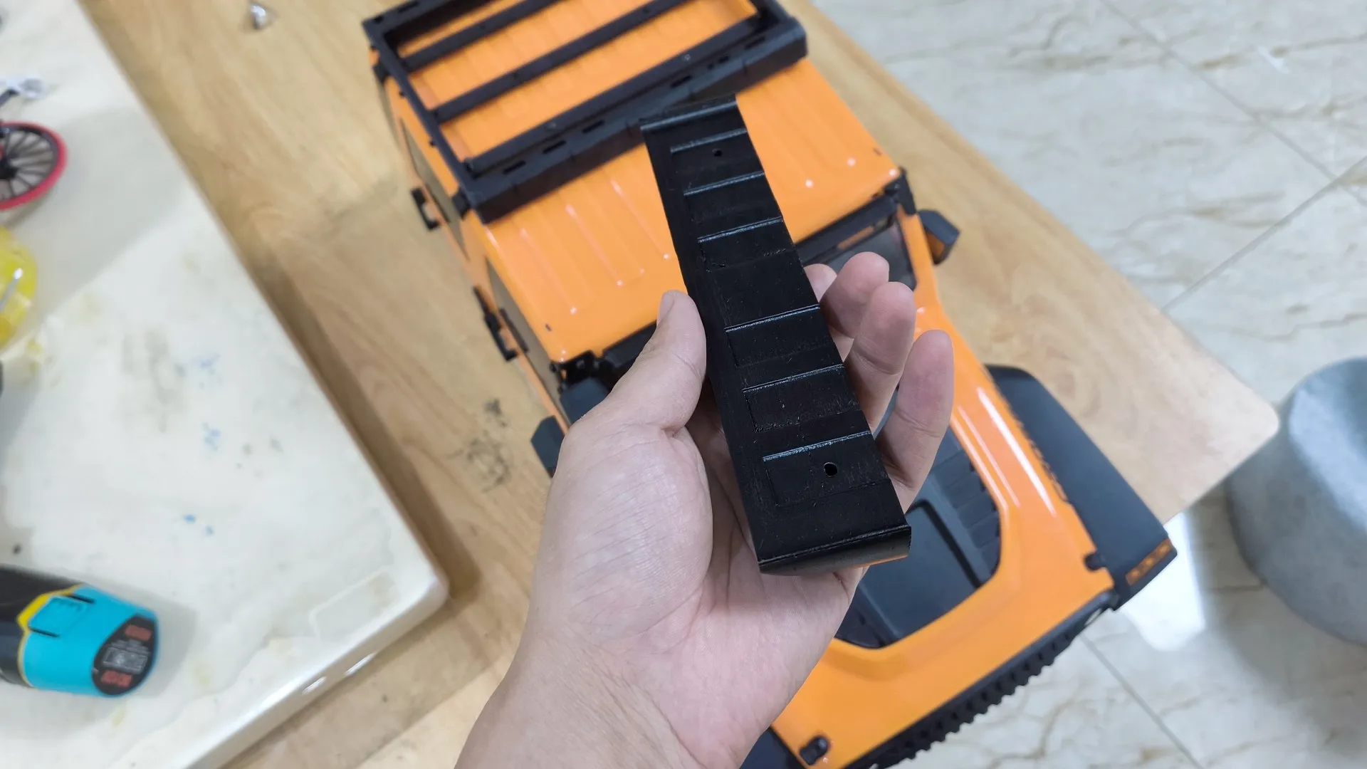 For CROSSRC EMO XL2 Big Mustang 1/8 RC Crawler Roof Scratch Guard Spoiler TPU Flexible Protect Front Body Shell Upgrade Parts