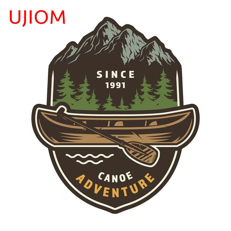 UJIOM 13cm X 11.1cm Adventure Vintage Wall Sticker Summer Decoration Decals Home Gate Windows Sill Dress Up Lockers Table Decor