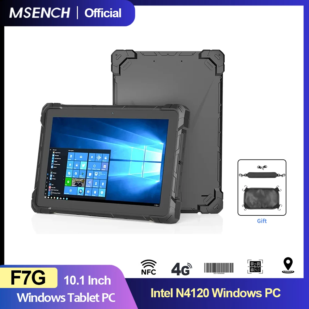 MSENCH 10 Inch IP67 Waterproof Shockproof Rugged Tablet PC Windows 11 Industrial Tempered Glass Computer