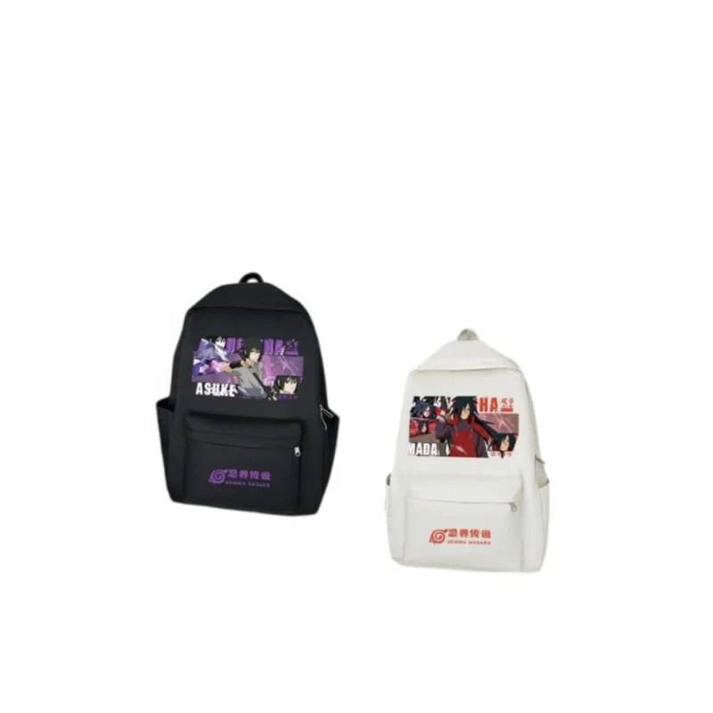 Naruto-Rucksack mit Uchiha Sasuke und Hatake Kakashi, kreatives Cartoon-Design, große Kapazität, leicht, vielseitig einsetzbar, ideal als Schulrucksack. – Detail 3
