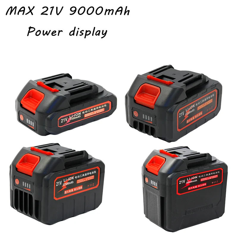 8000 mAh Large Capacity Lithium Battery Pack Rechargeable Electric Wrench Special Power Lithium Battery 21V Battery