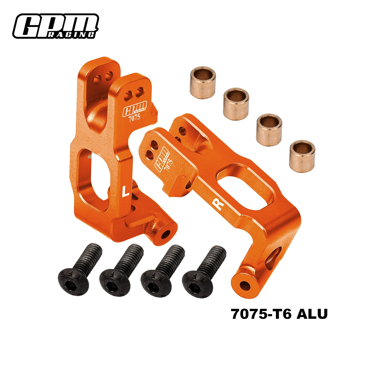 Cubos dianteiros C de liga GPM 7075 para LOSI 1/6 8IGHT-X Lasernut 1/8 8IGHT-XE 8IGHT-XTE LOS04020.LOS04018