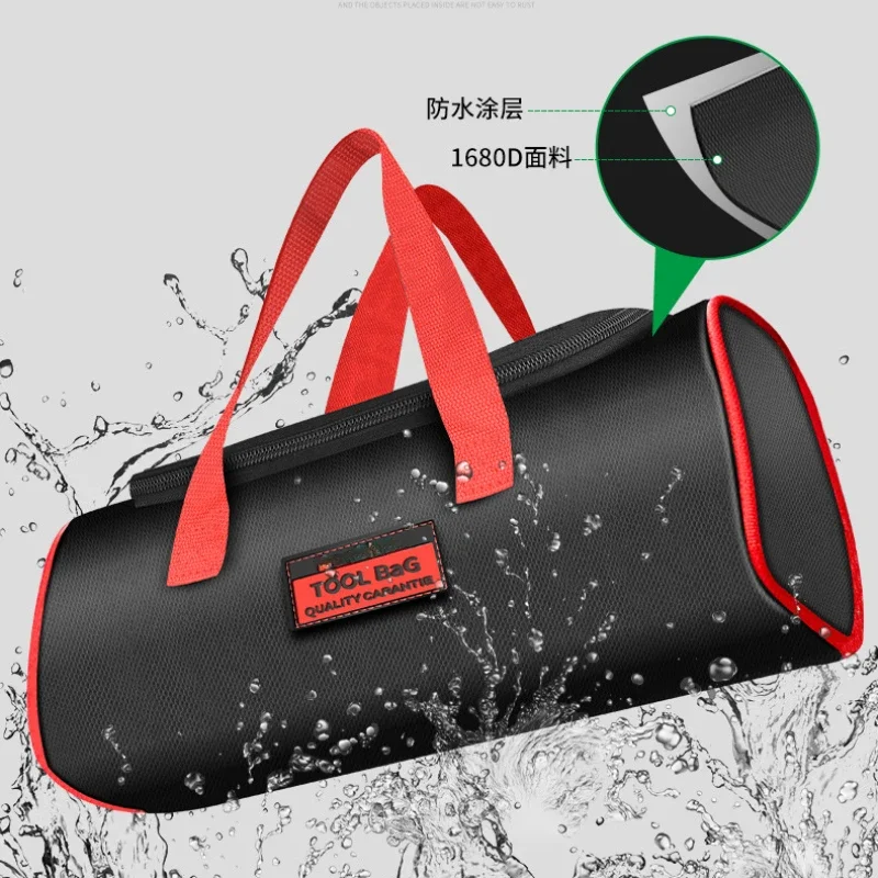 Large / Small Multifunctional Tool Bag Waterproof Wear-Resistant Durable 1680D Oxford Cloth Portable Tool Storage Tool Bag