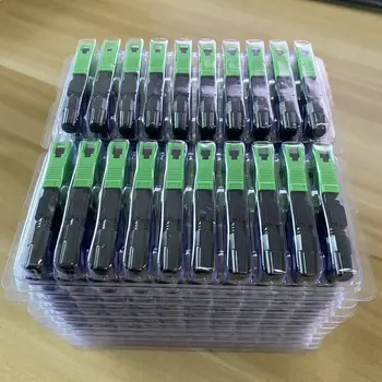 Yüksek kaliteli SC APC Fiber optik hızlı bağlayıcı FTTH tek modlu Fiber optik SC hızlı bağlantı adaptörü gömülü alan meclisi