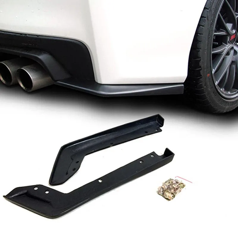 Black Rear Spat Bumper Valance Lip Spoiler Polyurethane For 2015-2019 Subaru WRX STI