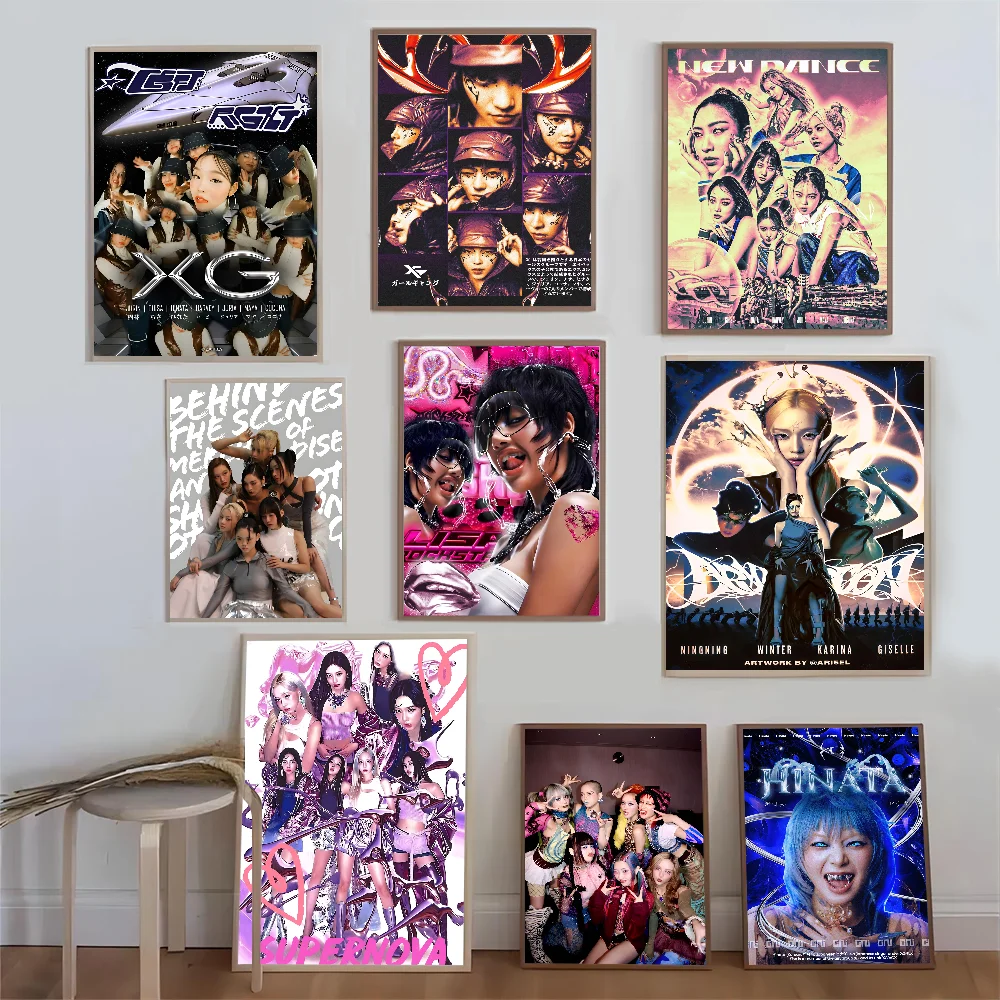 Kpop X-Xg Good Quality Prints and Posters Waterproof Paper Sticker Coffee House Bar Posters Wall Stickers