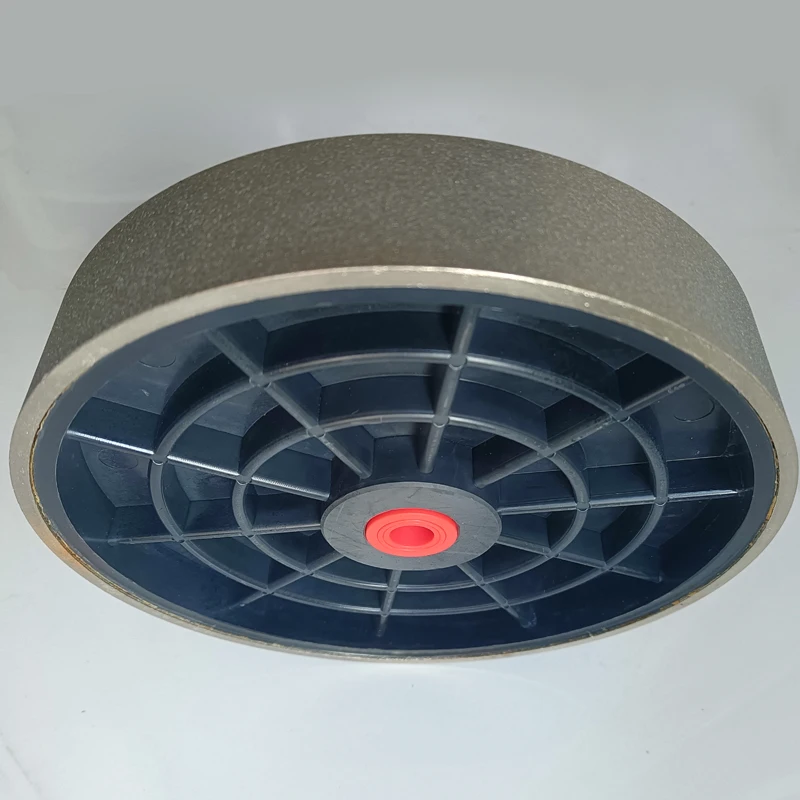 スリーブ減速機付きダイヤモンド合金平行砥石、凹型プラスチック研磨ホイール、200x38x25.4穴、8x1.5"