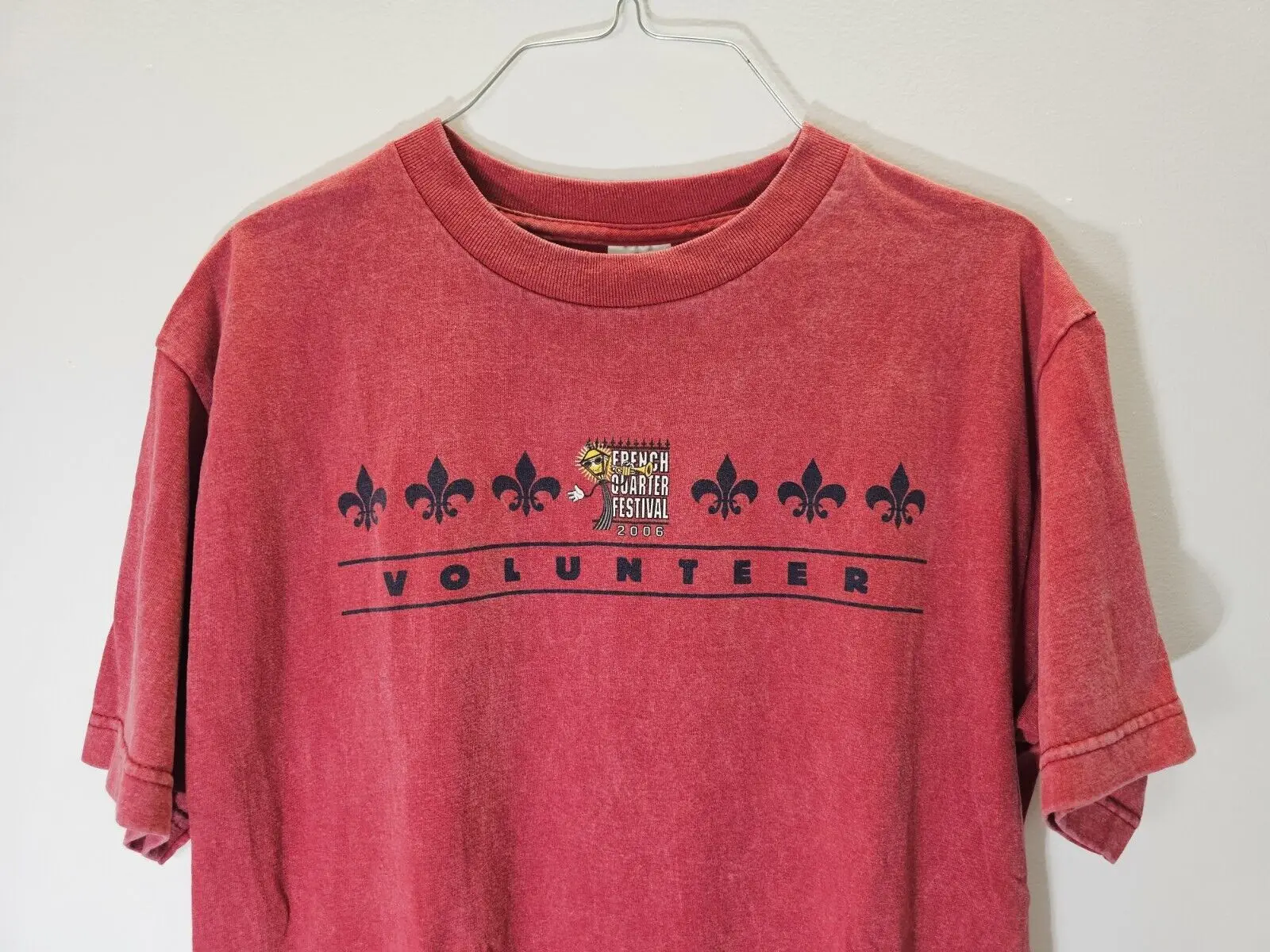 Vintage Y2K New Orleans French Quarter Festival 2006 Volunteer Art T-shirt Sz M