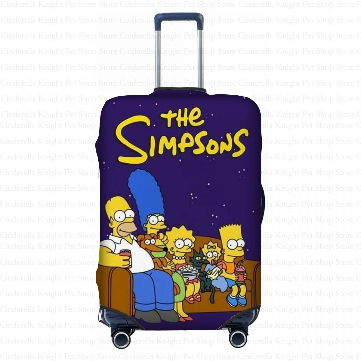 Suitcase Trolley Case The Simpsons Cartoon Print Suitcase Case 18-32 Inch Luggage Case Travel Accessories