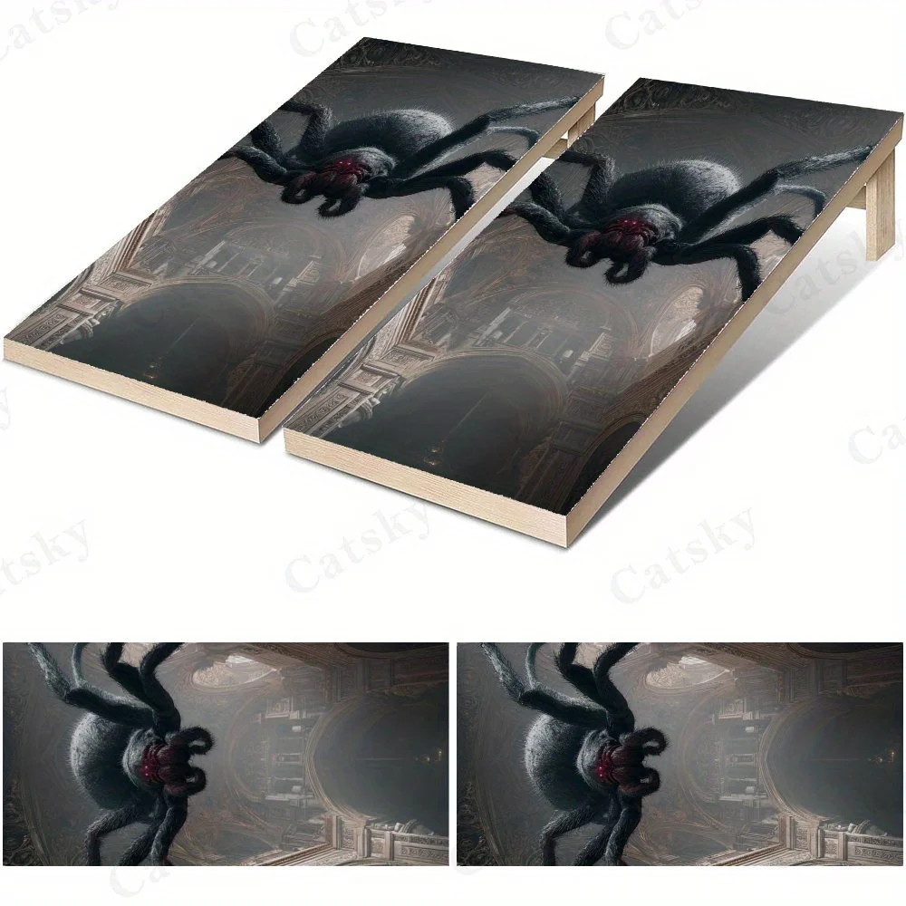 

Dark Spider Horror 2D Flat Vinyl Sandboard Stickers - Bubble-Free, Easy Application, Waterproof, One-Step Renovation for Multi S