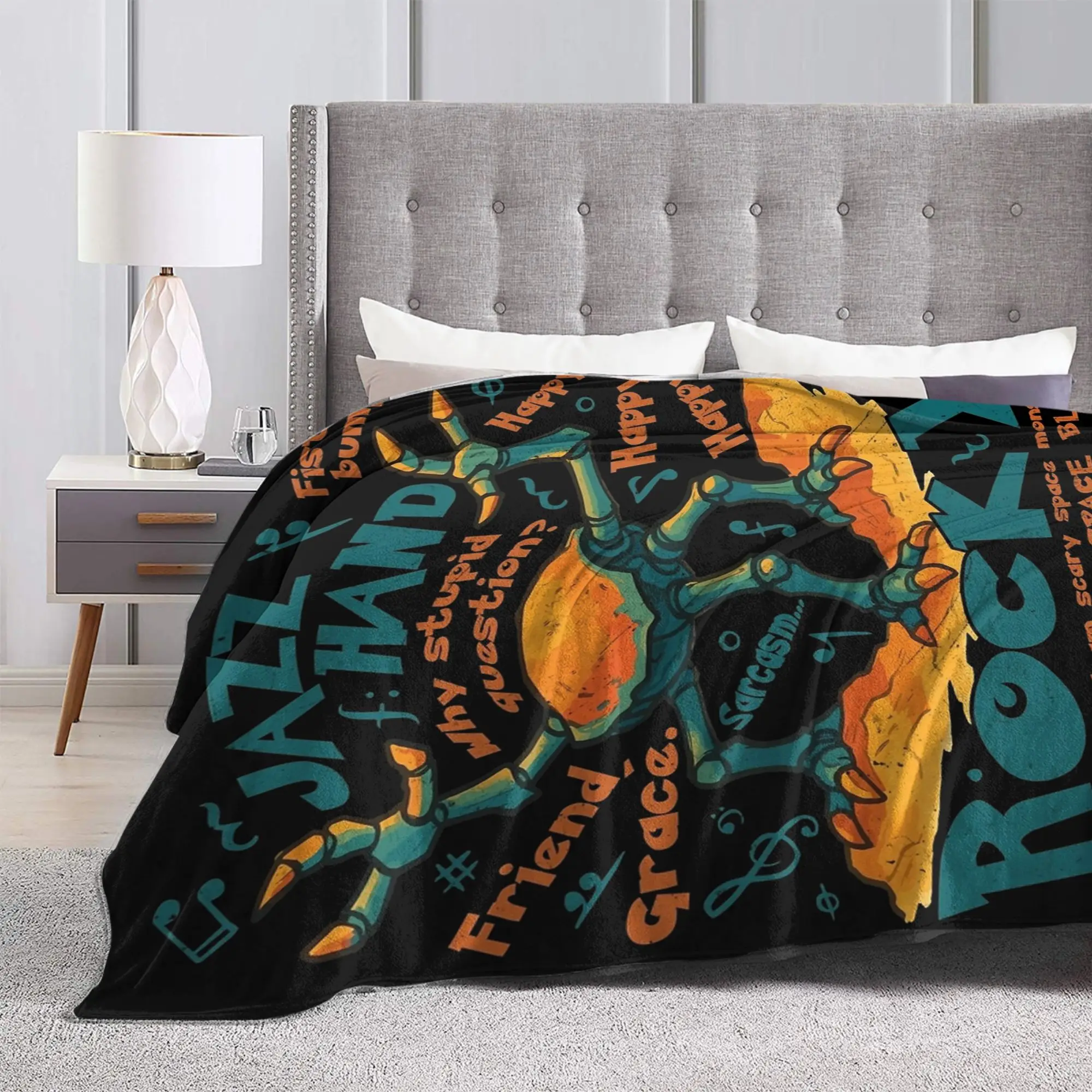 Jazz Hand Rockys Amaze Project Hail Mary Knitted Blanket Flannel  Warm Throw Blankets for Bedding Couch Bed Rug