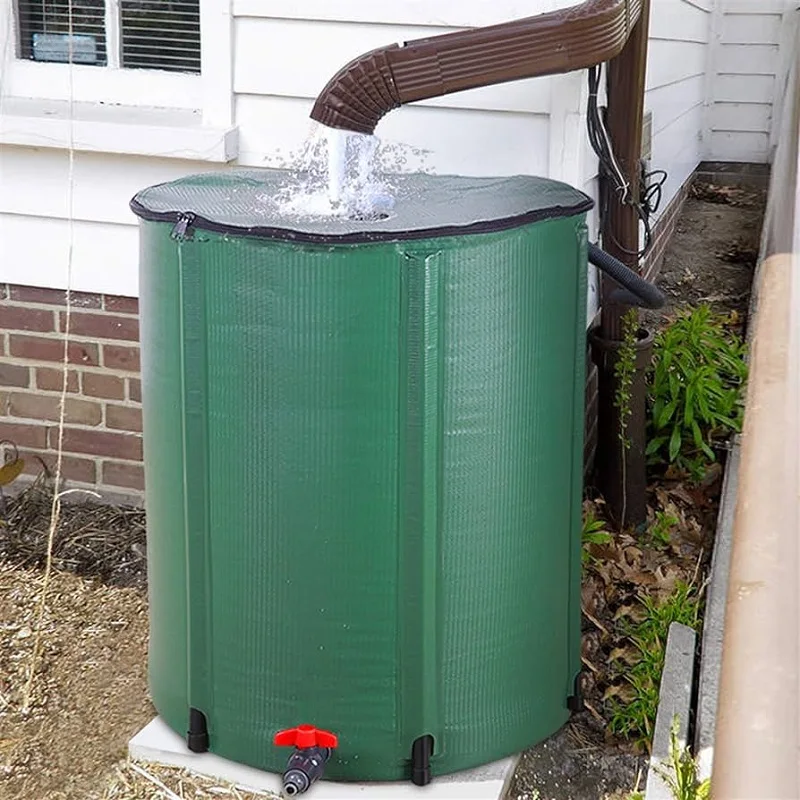 Factory Cheap Automatic PVC Rain Water Butt Collection Tank 750L 1000L Portable Collapsible Rainwater Storage Barrel Garden