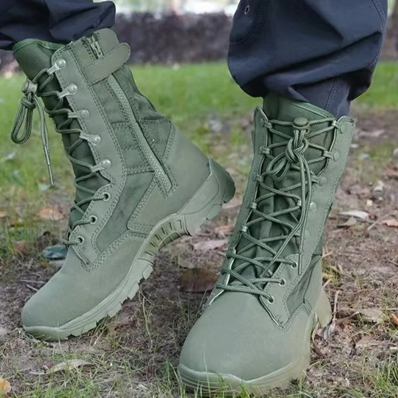 

Новые высокие армейские ботинки, зеленые, коричневые ботинки для пустыни, легкие тренировочные ботинки, походные ботинки