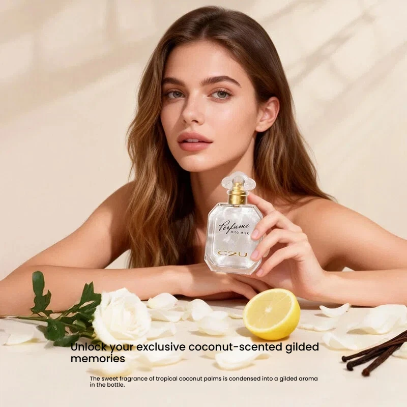 

50ml "Miss Milk" Perfume with Liquid Sand Shimmer. A Light, Natural, and Sweetly Sensual Scent. Long-Lasting and Feminine.