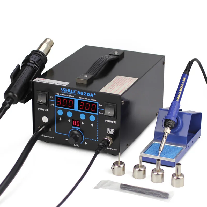 

YIHUA 862DA+ 2 in 1 Tig Welding Machine Soldering Station with hot air gun and solder iron