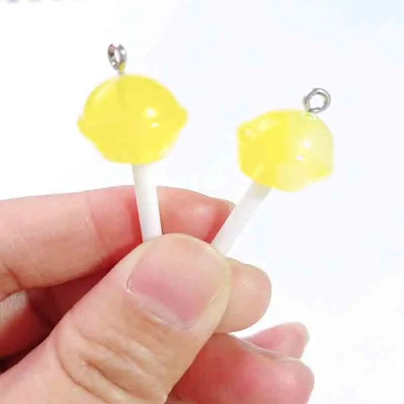 أقراط للفتيات النساء الراتنج اليدوية لطيف كوكب مصاصة الراتنج فلاتباك سحر انخفاض الأقراط مضحك هدية #5