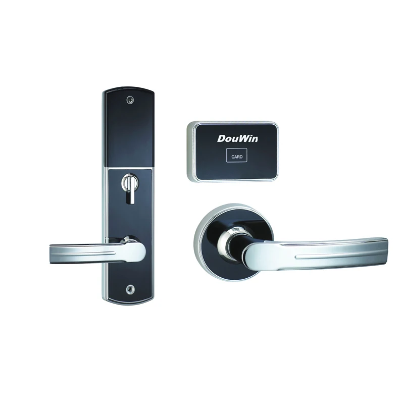 panel electrical one way door handle lock for hotel