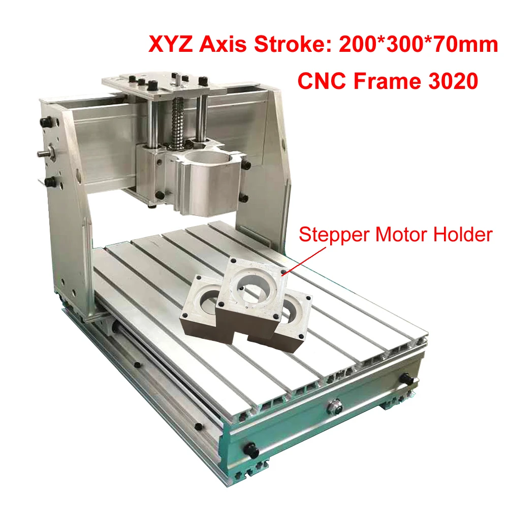 Aluminum Mini CNC Frame Kit 3020 DIY CNC Engraving Machine 1605 Ball Screw With NEMA23 Stepper Motor Bracket Stroke 200x300x70mm