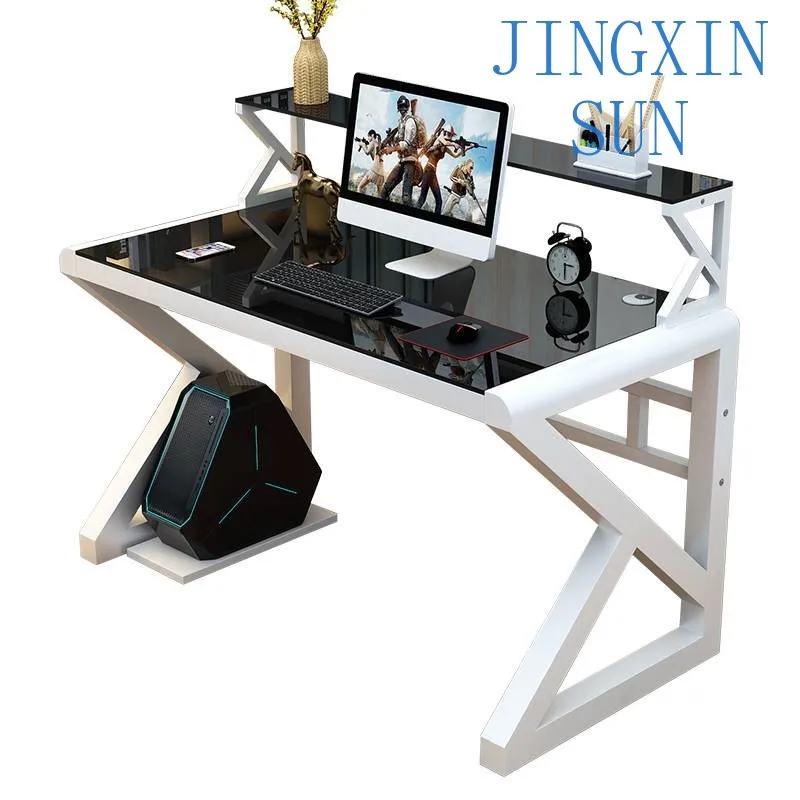 Electric sports table Computer desktop table with keyboard holder Host fashion bookshelf integrated table