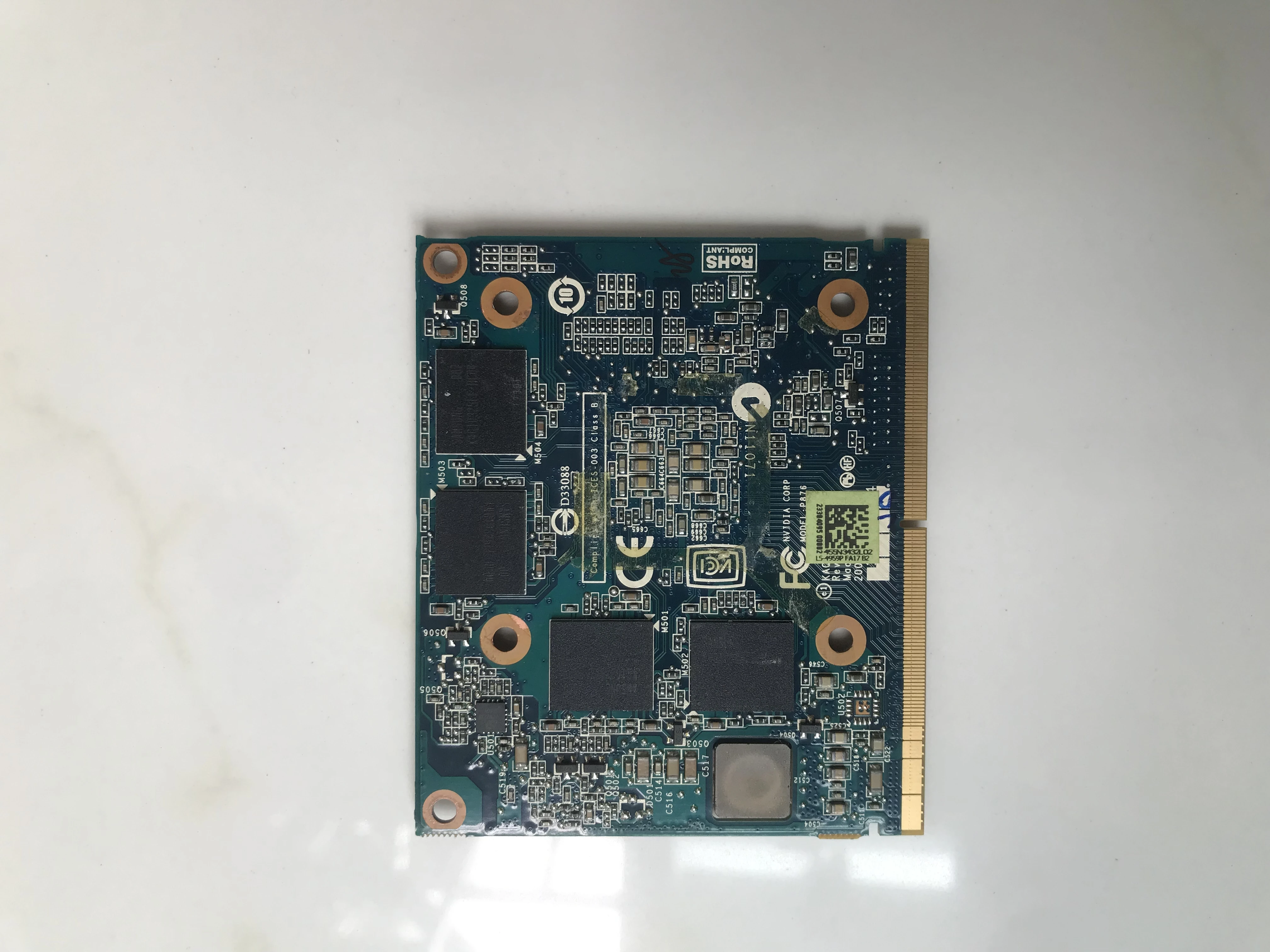 FX1800M FX 1800M 1GB N10P-GLM4-A3 ls-4959p Graphic Video Card For HP 8540W 8540P Display Card Fast Shipping