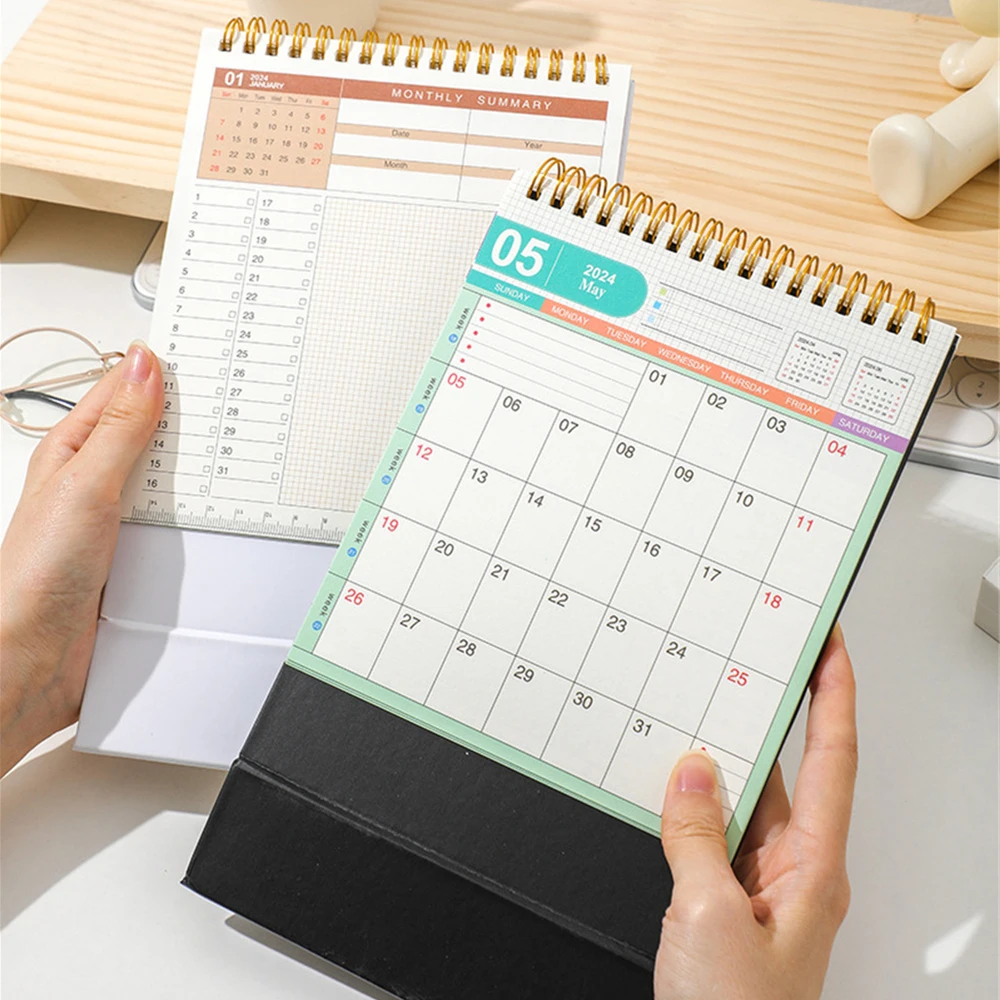 Kalendarz wielofunkcyjny zapobiega zapominaniu o zarządzaniu czasem prosty pulpit nowa drukowana produktów kalendarz zarządzania czasem angielski