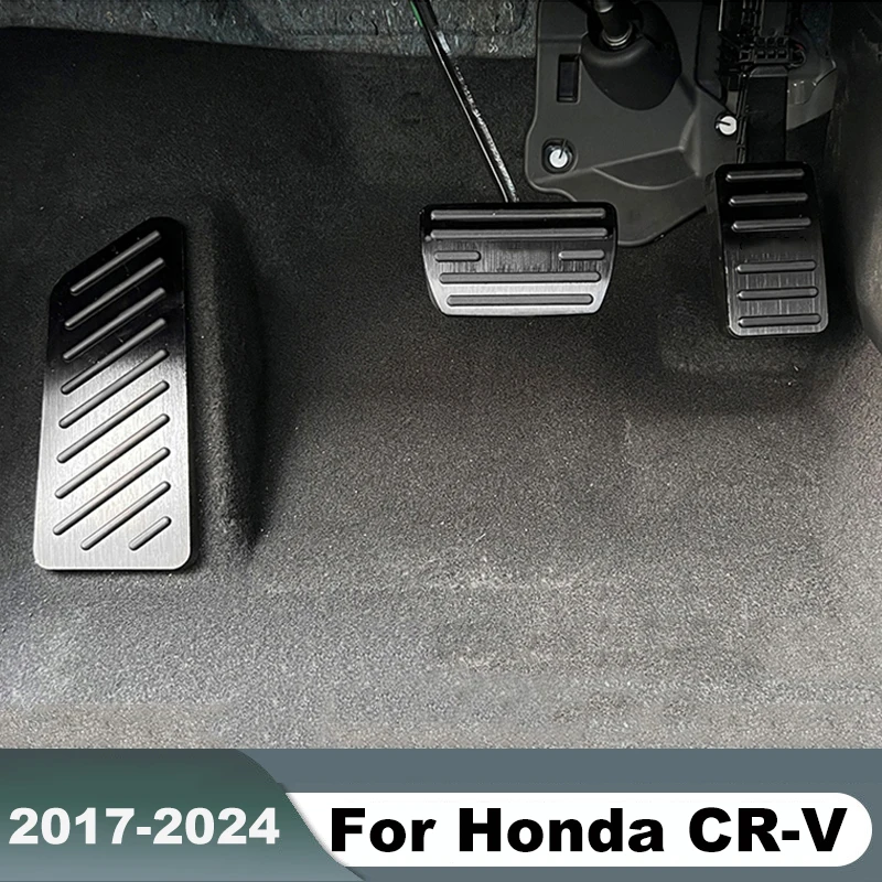 Dla Honda CR-V CRV 2017-2019 2020 2021 2022 2023 2024 aluminiowe pedał przyspieszenia samochodu akcesoria do klocków osłona na pedały hamulcowego