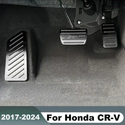 Dla Honda CR-V CRV 2017-2019 2020 2021 2022 2023 2024 aluminiowe pedał przyspieszenia samochodu akcesoria do klocków osłona na pedały hamulcowego