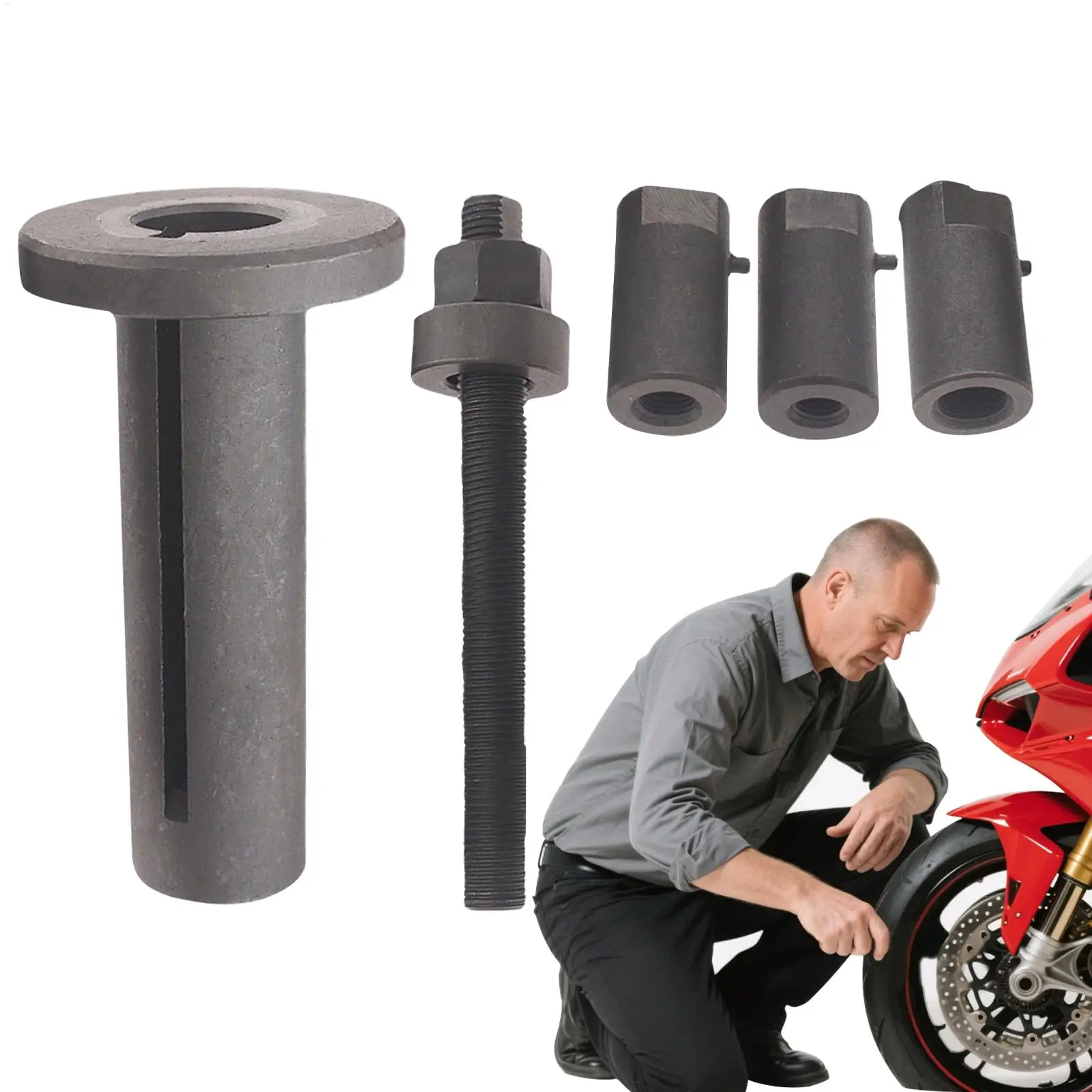 

Motorcycle Crankshaft Tool Heavy Duty Motorcycle Repair Tools Stainless Steel Professional Repair Kit Replacement For