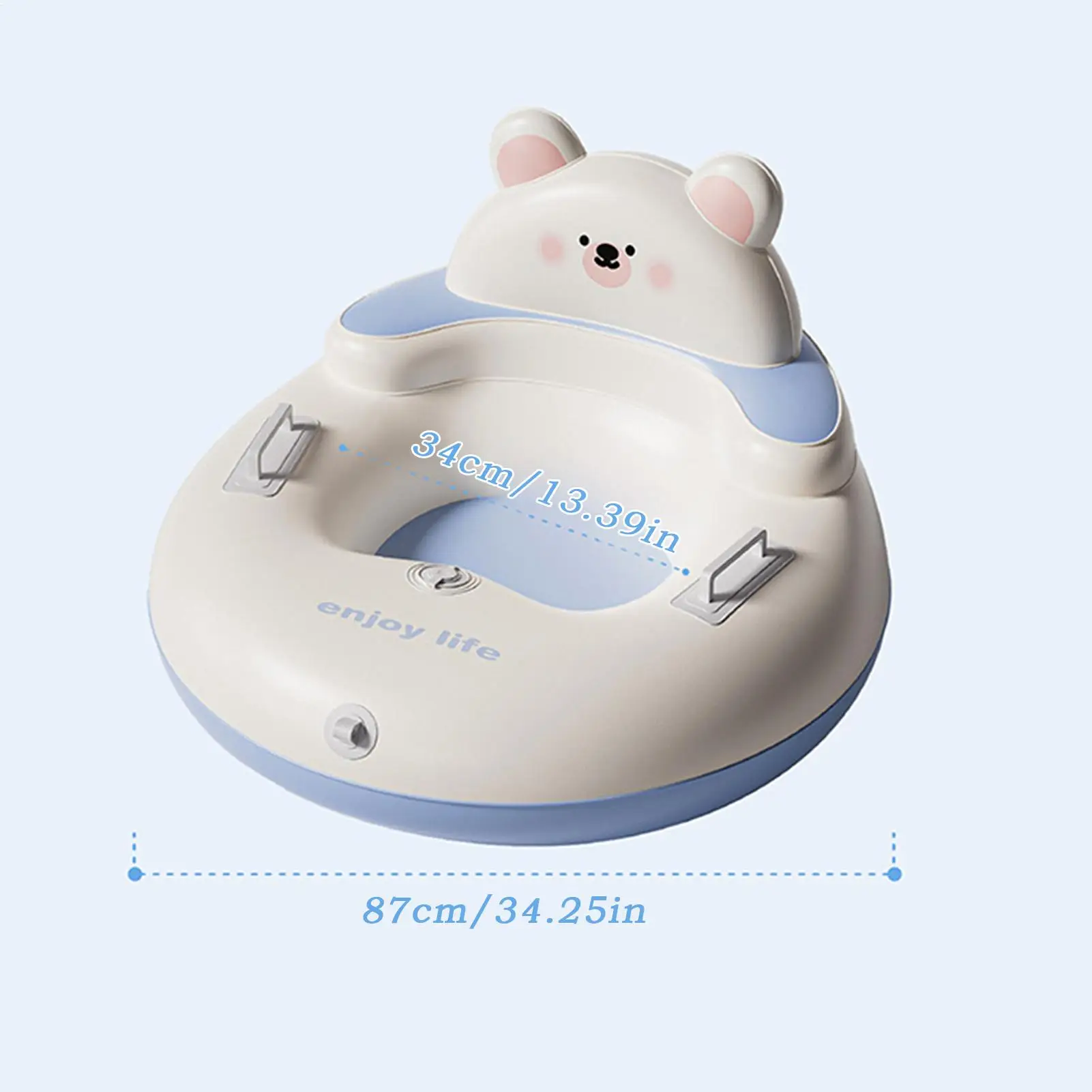 أنبوب التزلج 35.4 بوصة ألعاب كرتونية مع مقابض أنبوب ثلج قابل للنفخ مقاوم للبرودة للأعمار من 3 سنوات للأطفال والكبار والأنشطة العائلية