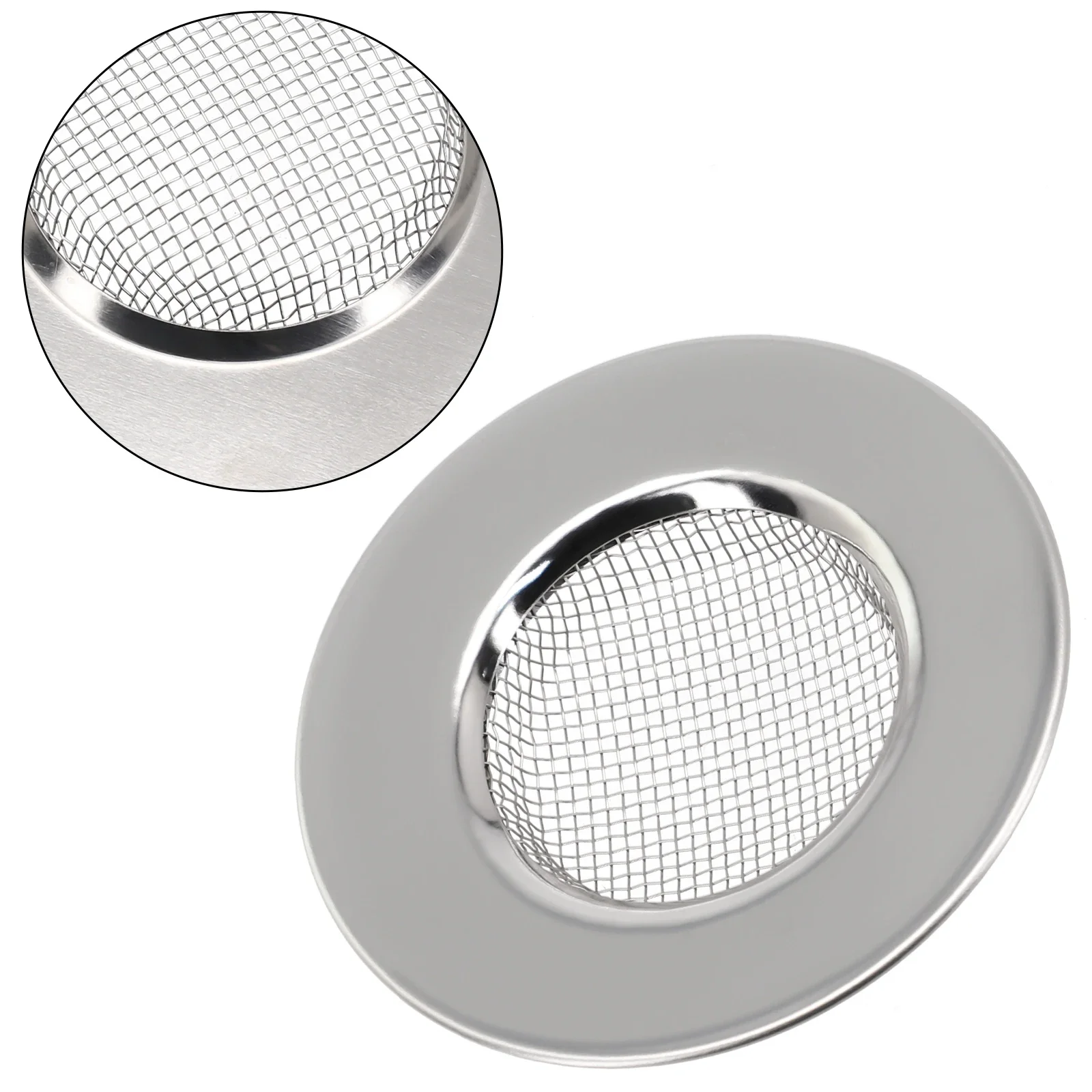 สแตนเลส Filte กรองกับดัก Catcher Stopper ผมห้องครัวตาข่ายโลหะอเนกประสงค์ Silver Sink
