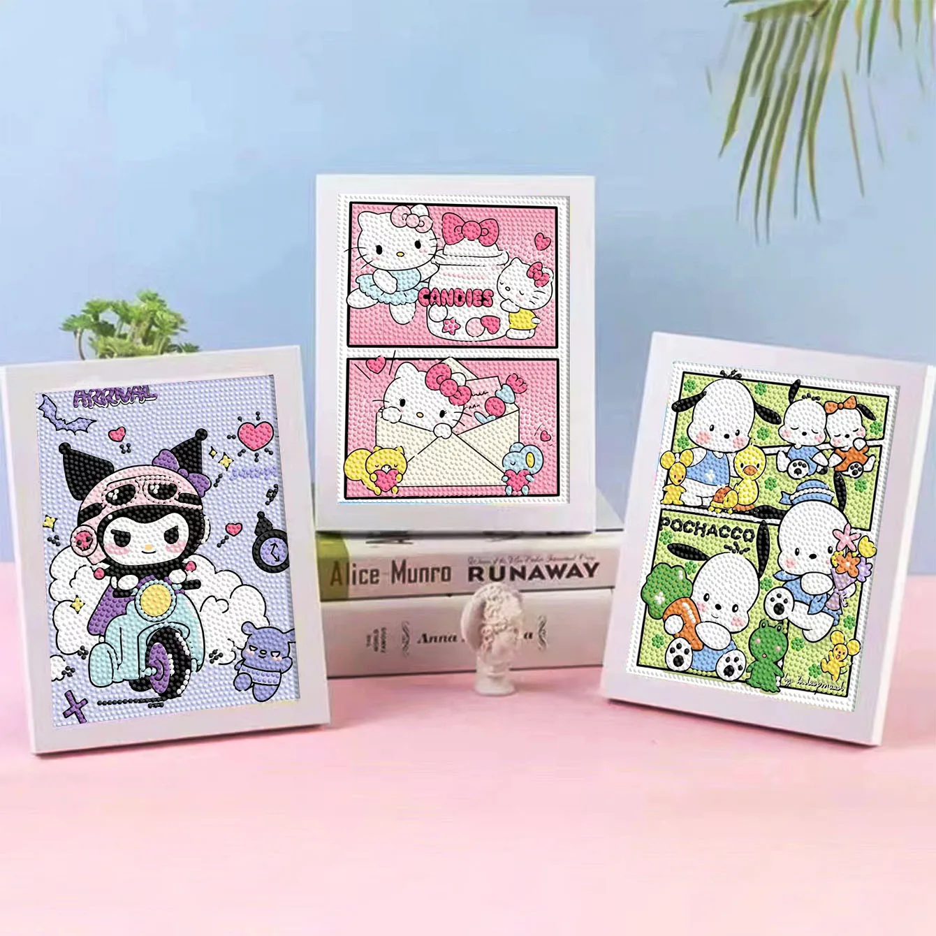 

Sanrio Crystal Diamond Decorative Painting 5D DIY Cute Hello Kitty Art Gallery Lomi Cross Embroidery Kit Handmade Birthday Gift