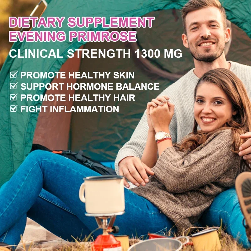 Evening Primrose Oil 1300mg with Rich GLA & Essential Nutrients, Balance Hormones, Support Women's Comfort & Enhance Skin Health
