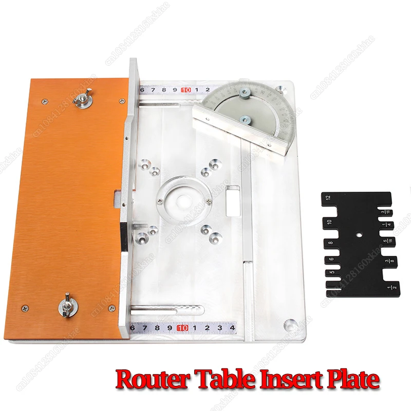 Aluminium Router Table Insert Plate Electric Wood Milling Flip Board With Miter Gauge Guide Table Saw Woodworking Workbench