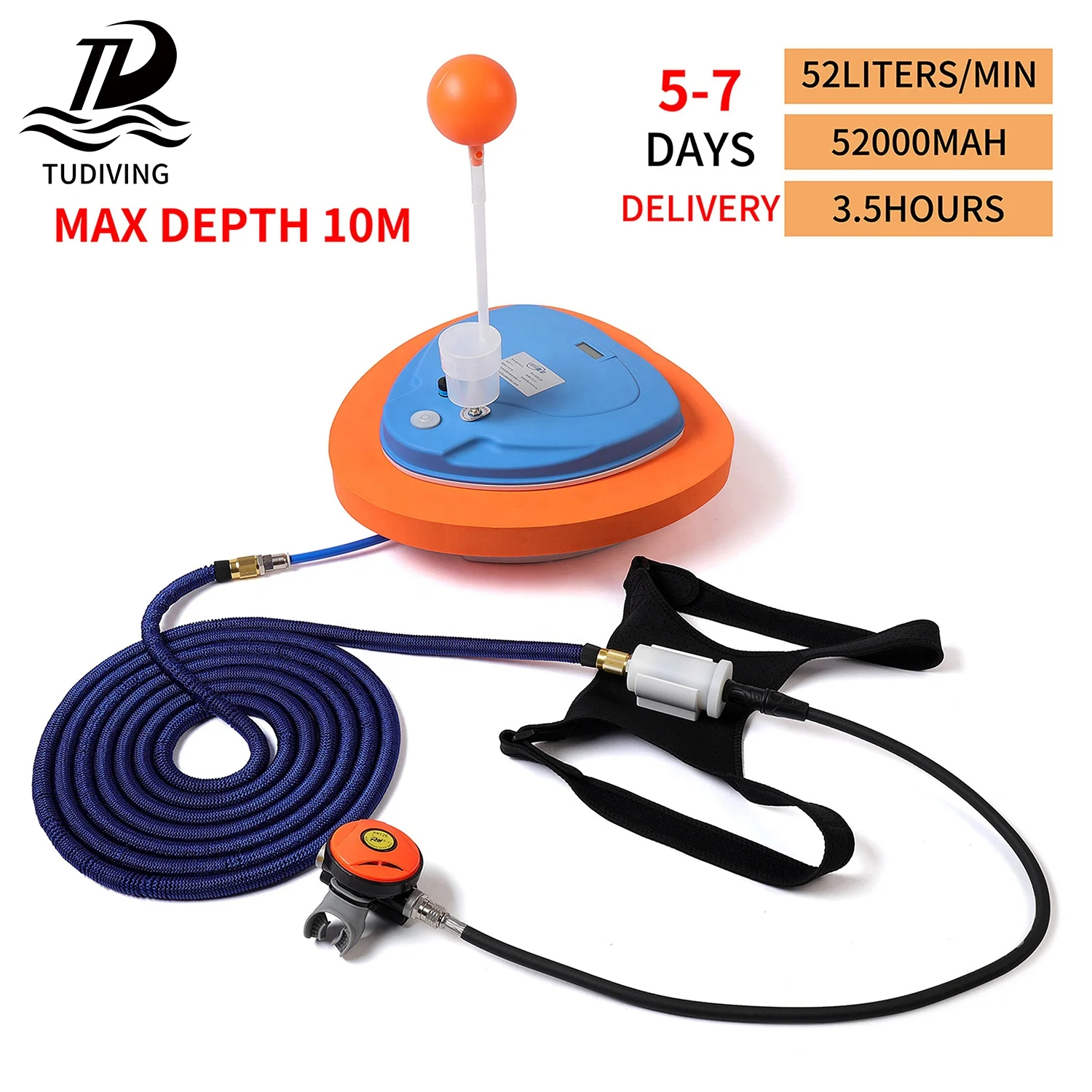 

Z270 High Performance 3.5Hours Underwater 10M Snorkeling Entertainment Swimming Breathing Scuba Diving Ventilator