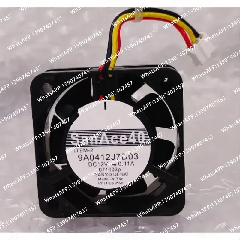 New Cooler Fan for 9A0412J7D03 DC12V 0.11A 4015 4cm Three Wire Double Ball Cooling Fan 40X40X15mm