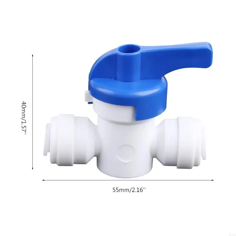 Q39B Fit 1/4" OD Tube Tap Shut off Ball for Valve POM Quick Fitting Connector For Aquarium RO Water Filter Reverse Osmosis Sy