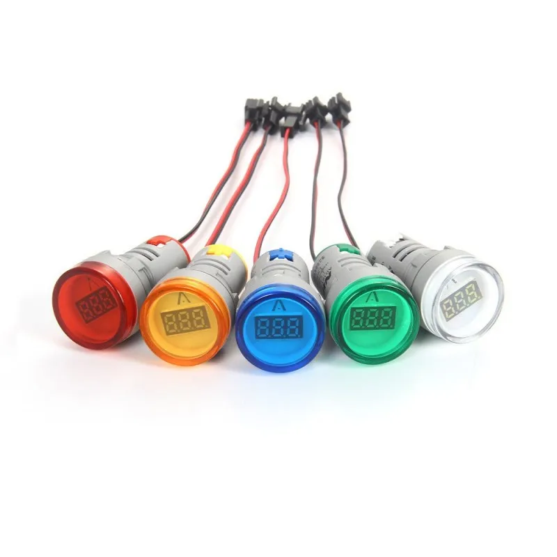 

22MM digital display circular ammeter ammeter LED signal light indicator AD101-22AM 0-100A AC50-500V