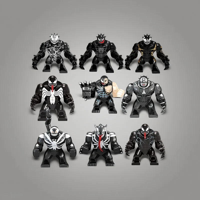 Anime-Figur, Superhelden-Großblockspielzeug, Avengers League Charakter Venom Puzzle-Montageblockspielzeug, Geburtstagsgeschenk für Kinder
