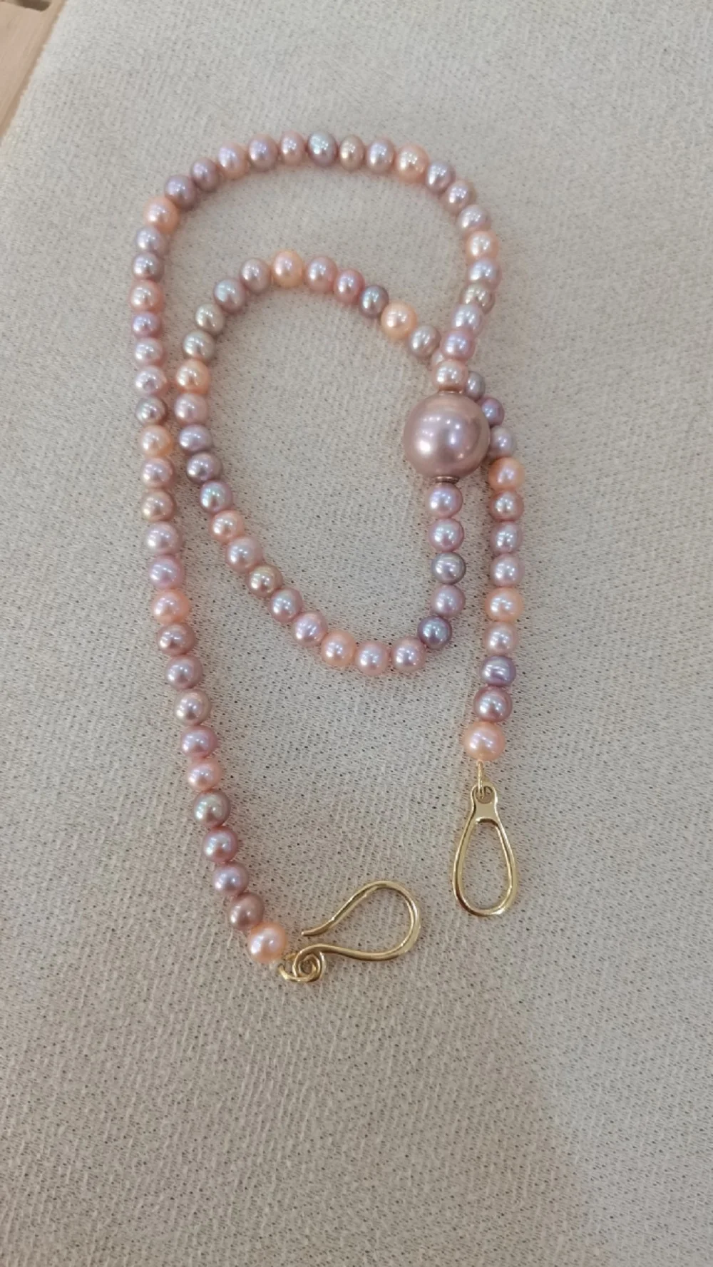 

Natural necklace AAAA6-7+11-12mm South Sea pearl multi-color pearl necklace 925s-18 inch