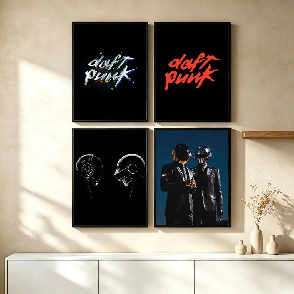 D-Daft Punk Musician Poster High Quality Dorm Living Room Aesthetic Wall Decoration Painting Stickers Gift