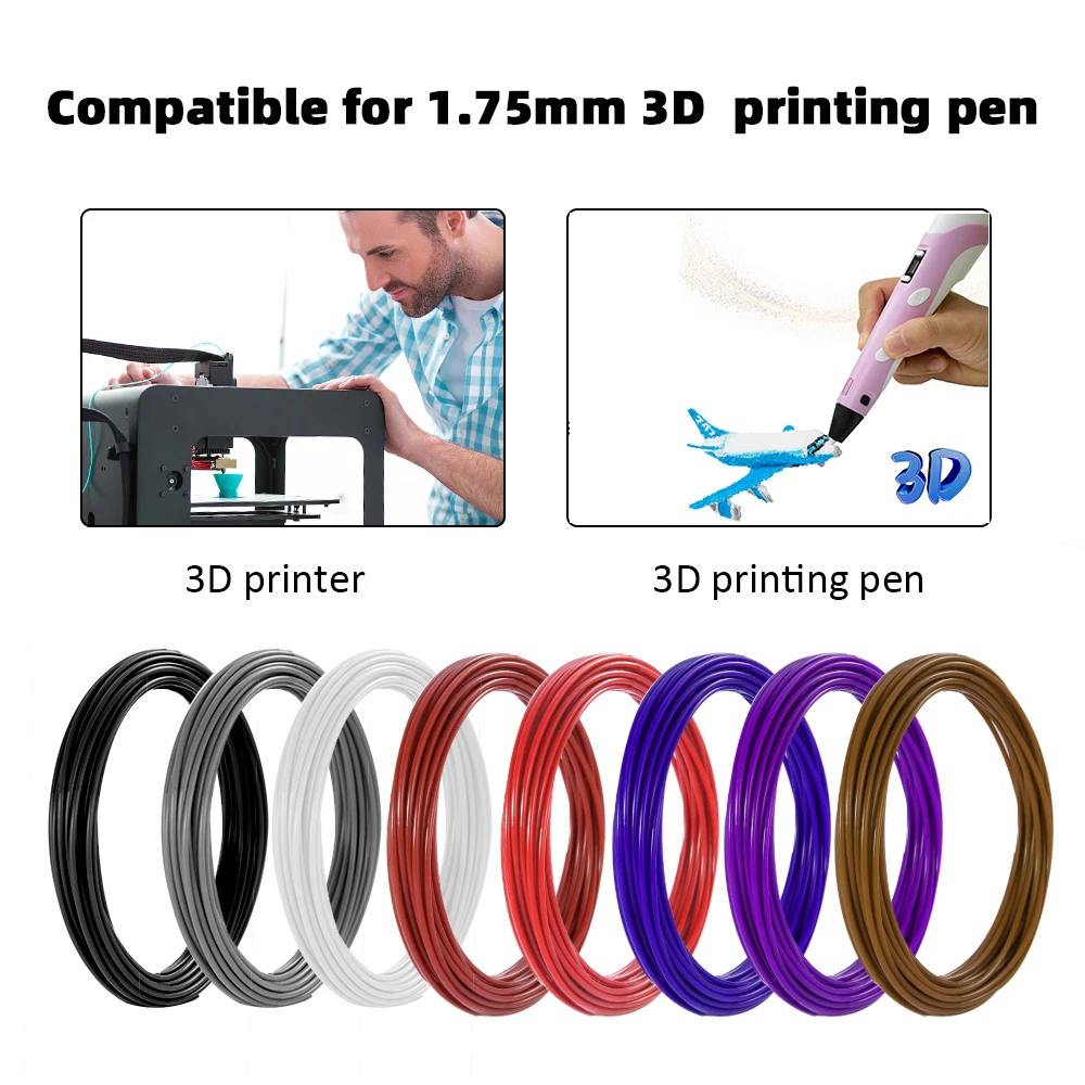 PLA żarnik do 3D długopis o średnicy materiał do drukowania 1.75mm 9M bez zapachu bezpieczny plastikowy wkład do pióro do drukarki 3D