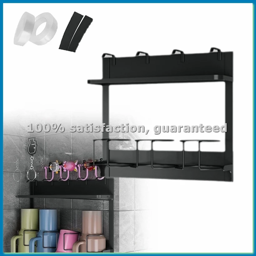 

Магнитная подставка для хранения кружек, держатель для холодильника, магнитный органайзер для кружек на холодильник, полка-органайзер-A69M