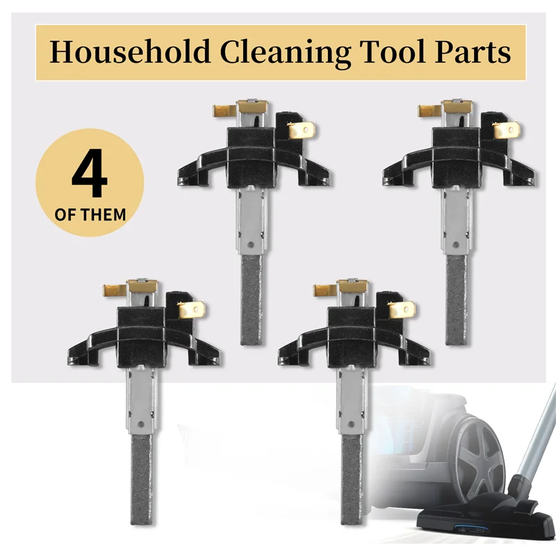 4 Uds aspiradora Motor eléctrico cepillos de carbono accesorios pieza de herramienta de limpieza del hogar duradera