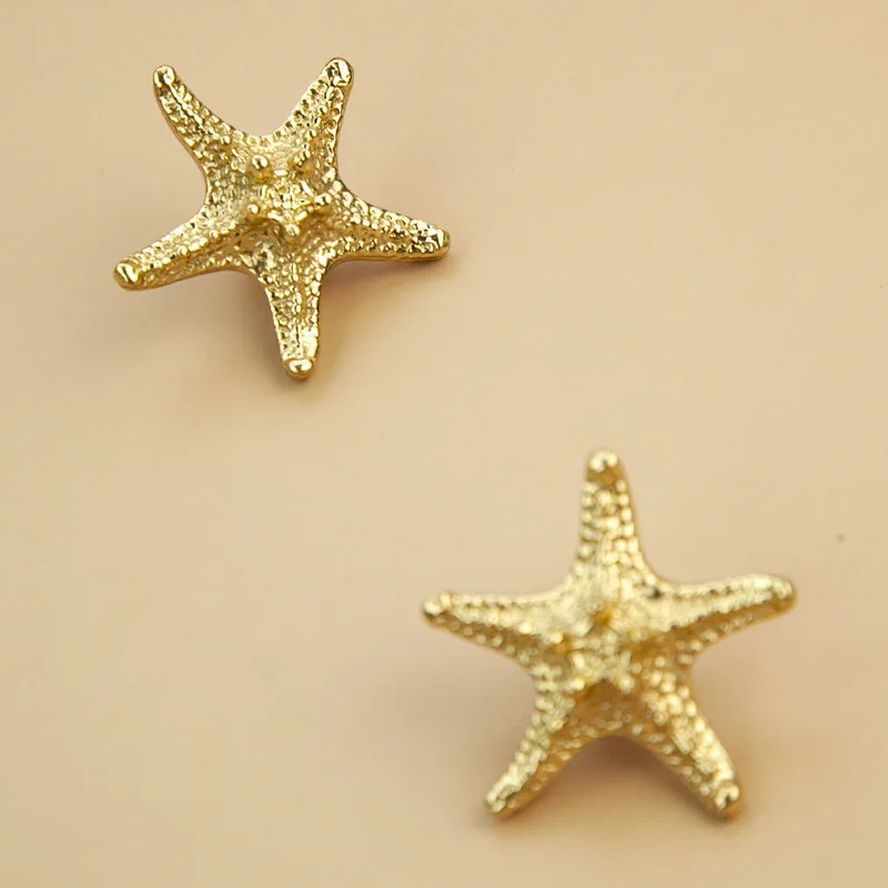 

Retro 4PCS Solid Brass Starfish Decorative Furniture Pulls Knobs Drawer Knobs Cupboard Wardrobe Closet Dresser TV Cabinet Pulls