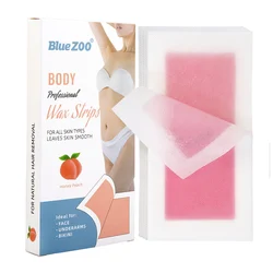 20 piezas depilación corporal no tejida, tiras de cera, papel depilatorio, herramienta de belleza para cara, cuerpo, pierna, brazo