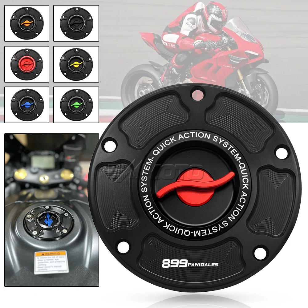 

Motorcycle Accessories Fuel Tank Cap CNC Aluminum Quick Release Cover For DUCATI PANIGALE 899 Panigale 899 2013 2014 2015