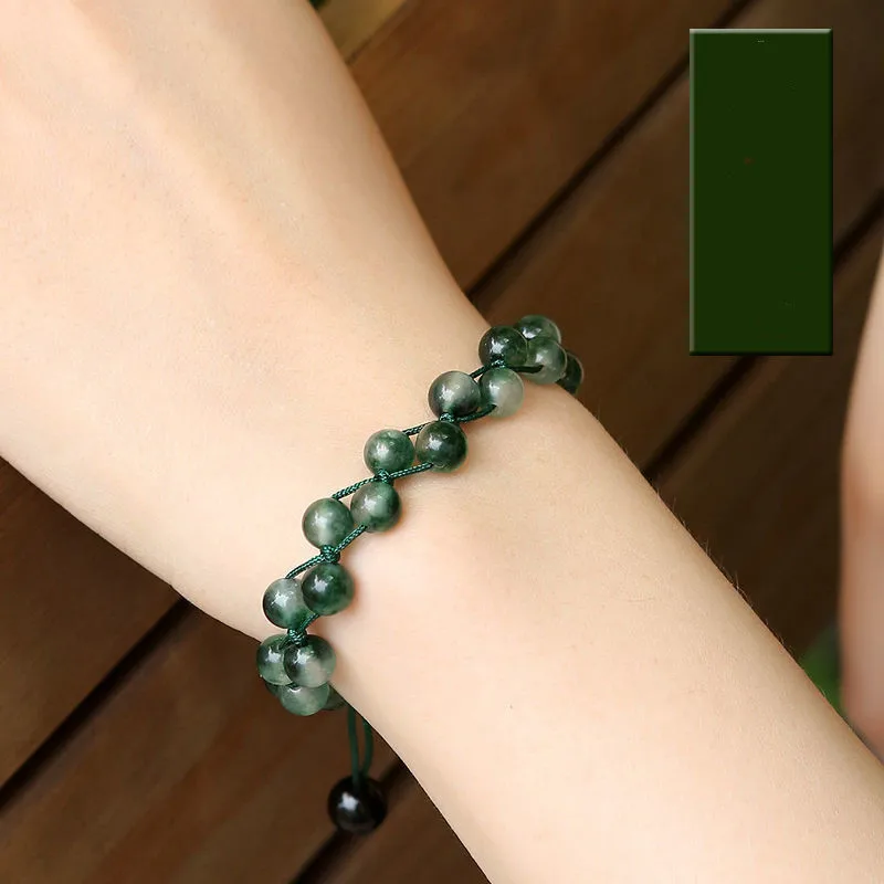 Natural Amethyst Handmade Crystal Beads Real Agate Jade Stones Styles Bracelets Exquisite Healing Accessories Bangles Jewelry