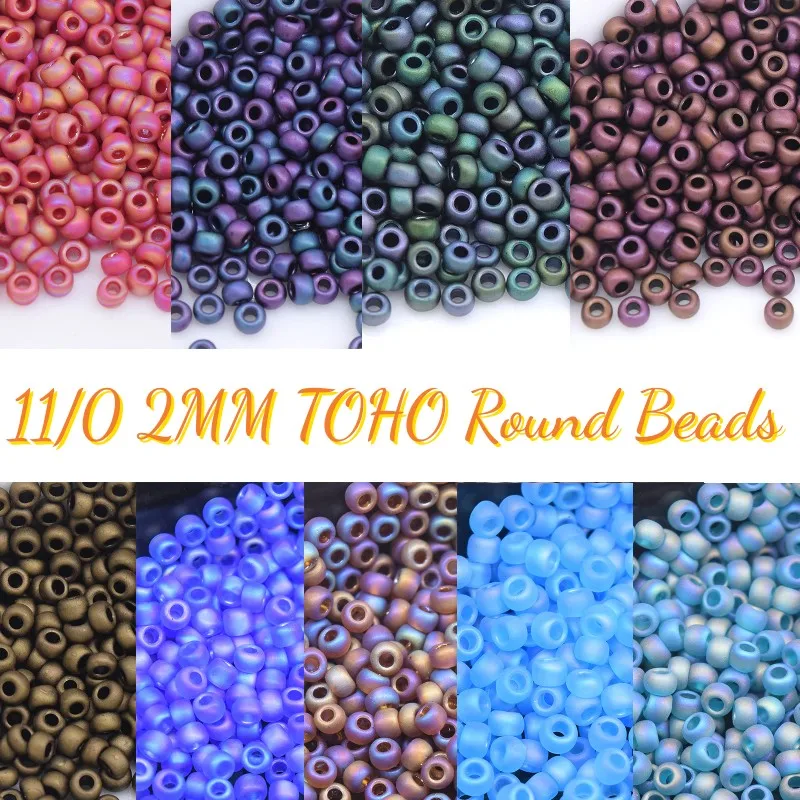 5g TOHO Round Beads 11/0 2MM Frosted Metal Series Japan Imported Hand-Made Beads For DIY Material