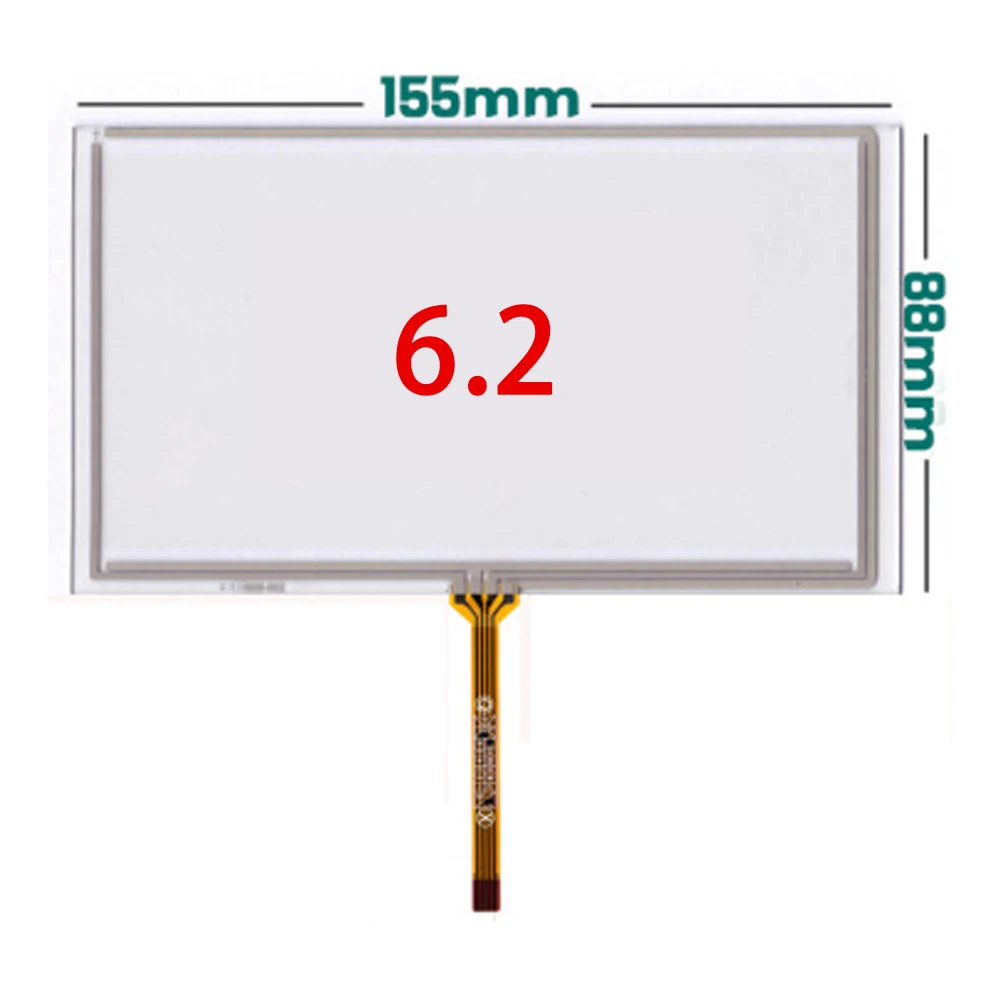 Imagem -02 - Tela de Toque Resistiva para Carro Dvd Navegação Display Module Hsd062idw1 155*88 62 Polegadas