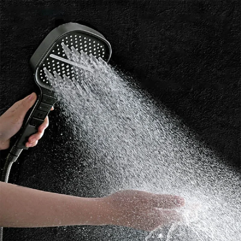 8 Speed Oversized Panel Pressurized Shower Head High Pressure Rain Shower Water Saving Large Size Showerhead with 8 Spray Modes